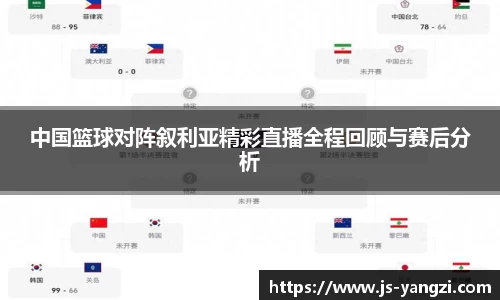 中国篮球对阵叙利亚精彩直播全程回顾与赛后分析